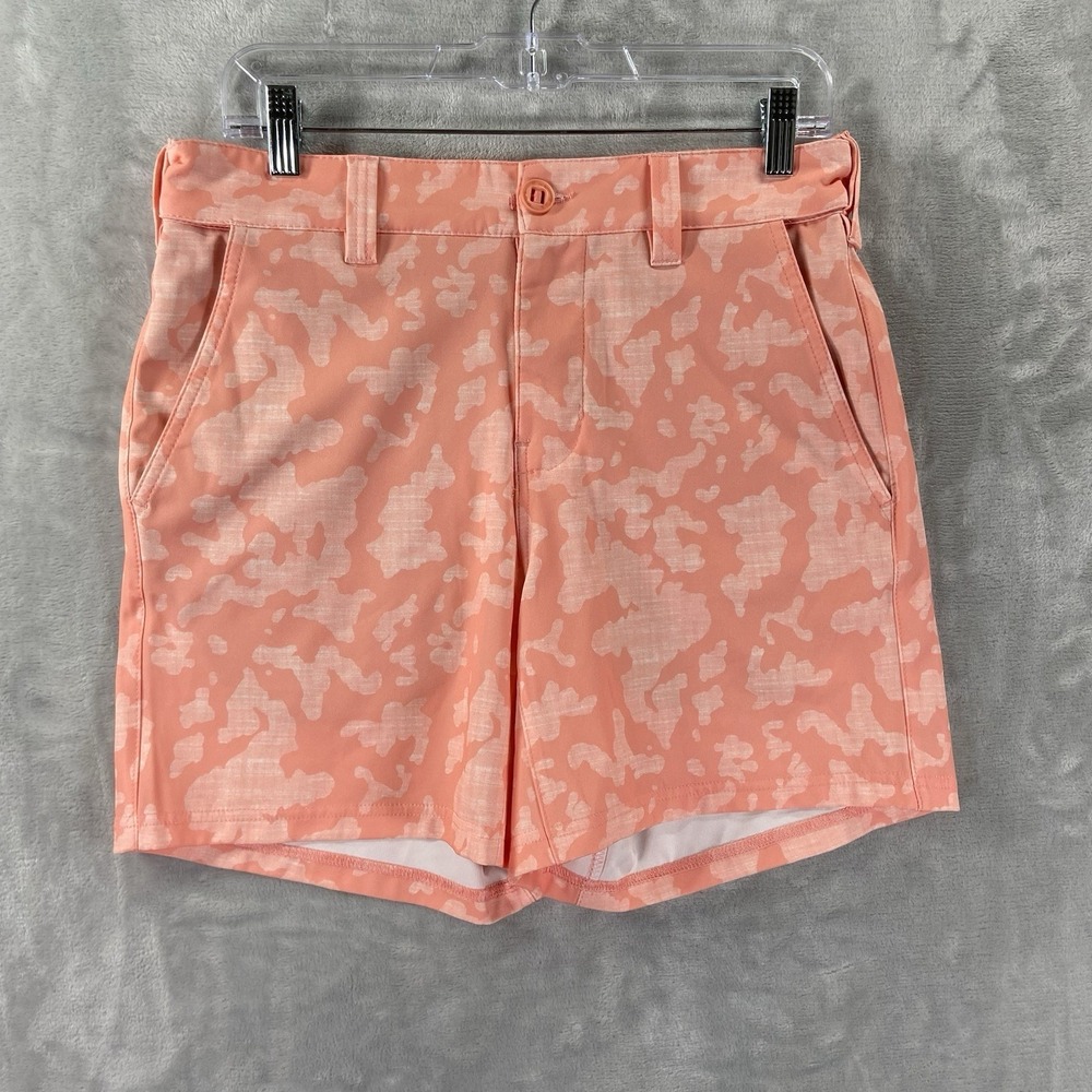 HUK Fishing Shorts men's Small 6" Inseam Pursuit Unlined Swim Trunks Camo Print